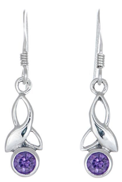 Gemstone Leaves Earrings, ein Paar, Silber 925/1000