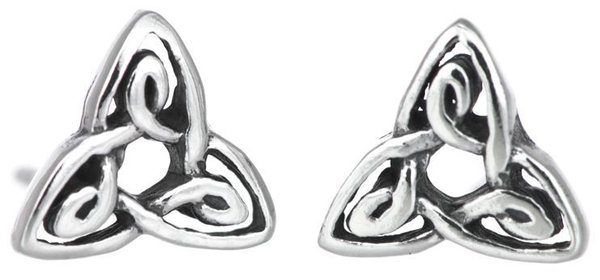 Celtic Triangular Earstuds, ein Paar, Silber 925/1000