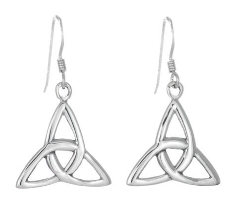 Celtic Trinity Knot Earrings, ein Paar, Silber 925/1000