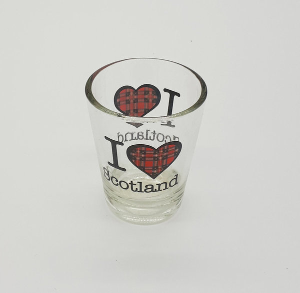 Shotglass 'I love Scotland'