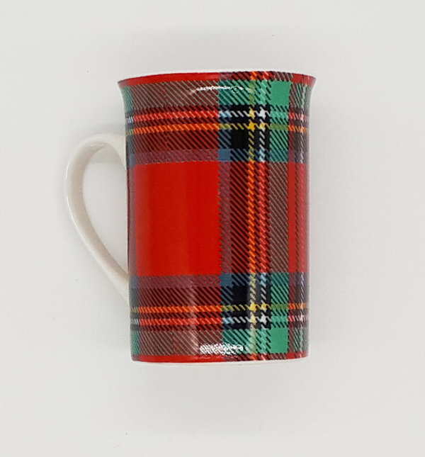 Tea Mug Red Stewart Tartan (Keramik-Teebecher)